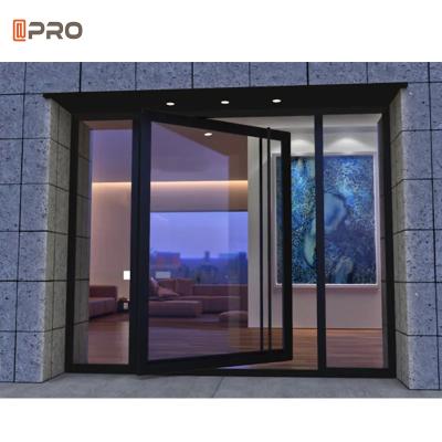 China Sistema de puertas de pivote de aluminio personalizado Puerta de pivote frontal con bisagra de interior moderno en venta