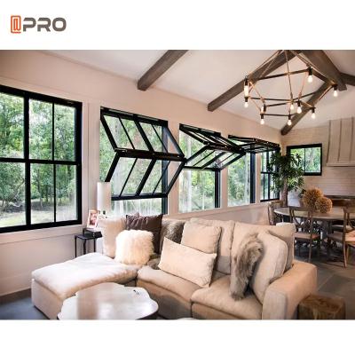 China Aluminium Glass Vertical Bi Fold Window RAL Color Fold Up Glass Windows for sale