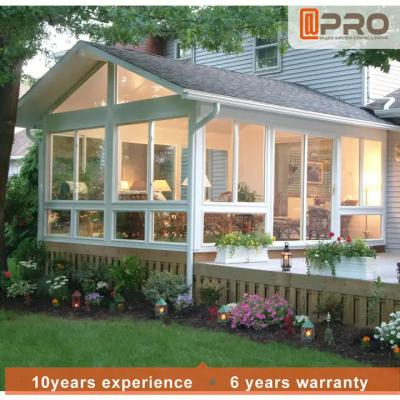 China Powder Coated Frame Glass Florida Room Aluminum Portable Glass House Sunroom Panels for sale