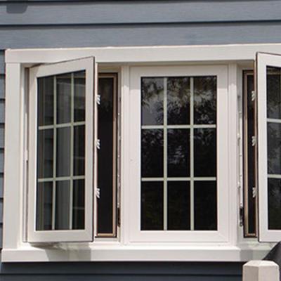 China Aluminum Black  Double  Push And Pull Casement Window  For House-owner for sale