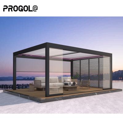 China Understated Silver Motorized Aluminum Pergola With Automatic Operation for sale