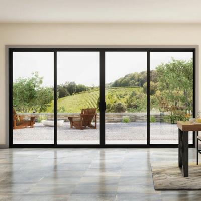 China Waterproof Multi Functional Aluminum Folding Glass Doors With Silicone And Powder Coated Finish for sale