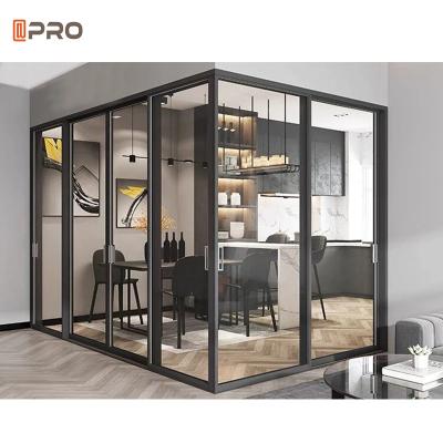 China Customizable Color / Size / Style Modern Office Partitions Aluminum Alloy Glass Door Material No Assembly Required for sale