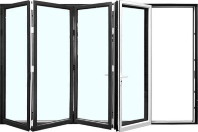 China Modern Design Style and Customized Packaging for Aluminum Folding Door folding external doors aluminium bi fold aluminium doors folding conservatory doors for sale
