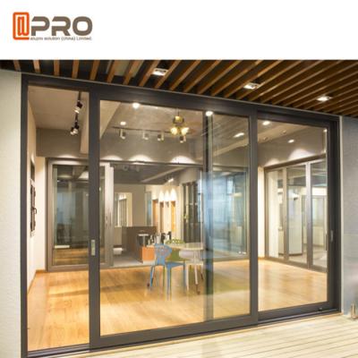 China Thermal Break Aluminium Sliding Glass Doors Color Optional With Security System interior door sliding sliding door frame for sale