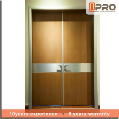 China Soundproof Double Leaf Swing Door , Aluminum Frame Interior Entry Door for sale