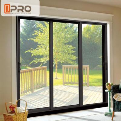 China Air Proof Aluminium Sliding Patio Doors , Horizontal Sliding Glass Doors exterior slide aluminum door french door slidin for sale