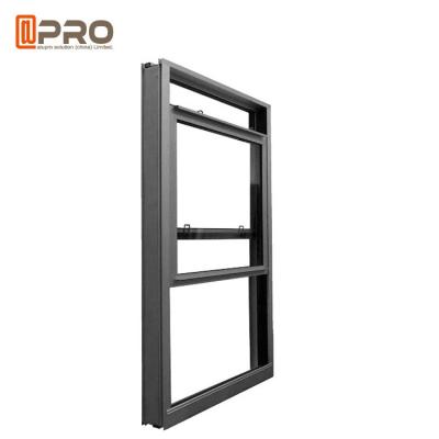 China Dust Proof Aluminum Single Hung Window Powder Coated Surface Treatment for sale