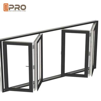 China Windows plegable de aluminio insonoro con la puerta comercial del doblez del BI de la esquina de la puerta del doblez del BI de la pantalla retractable o invisible de la mosca en venta