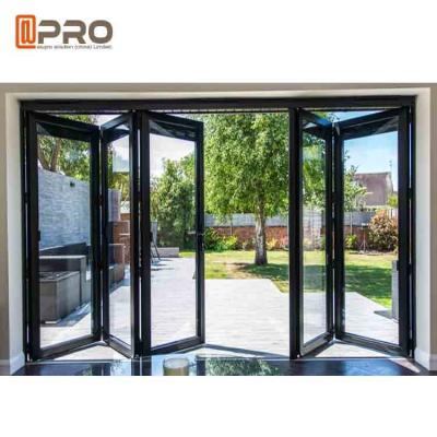 China Anti Aging Aluminium Folding Windows , Outdoor Horizontal Folding Windows lowes bi fold door Bi folding exterior doors for sale