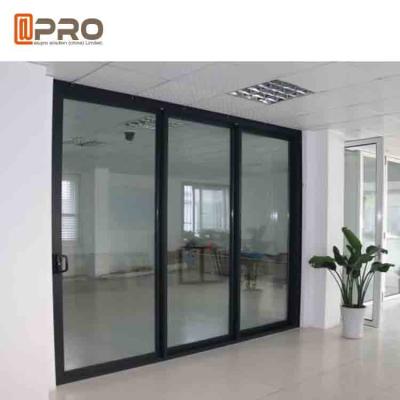 China Powder Coated Bullet Proof Aluminium Sliding Glass Doors Customized Size corner sliding door sliding door sensor price for sale