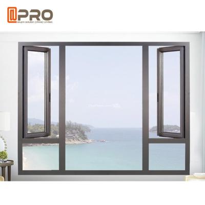 China Open Out Two Leaf Glass Aluminum Casement Windows / Powder Coated Swing Windows casement series CASEMENT HANDLE casement for sale