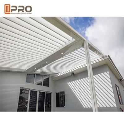 China Opening Roof Motorized Aluminium Louvre Pergola For Outdoor Restaurant for sale