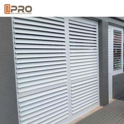 China Sound Insulation Customized Fixed Aluminium Louver Window / Aluminium Plantation Shutters for sale