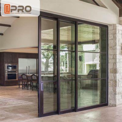 China Interior Aluminium Sliding Doors With Glass Inserts For Living Room aluminum sliding glass screen door for sale