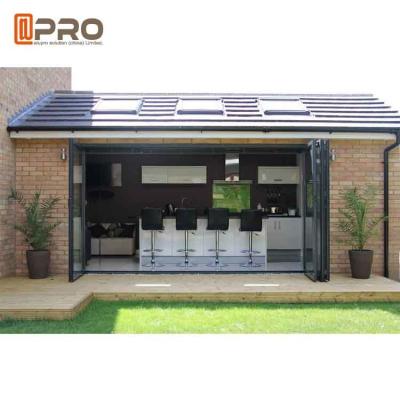 China aluminium bi folding patio doors Aluminium Interior Temporary Indoor Folding Door For Balcony Sound And Weather Proof for sale