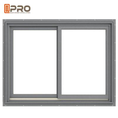 China Wohngleitendes Aluminiumglas Windows/Schieben des Haus-Windows-Aluminiumfensterrahmendias milderte den Objektträger zu verkaufen