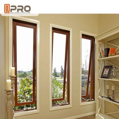 China French Vertical Aluminium Double Glazed Awning Windows With Powder Coating french awning window price for sale