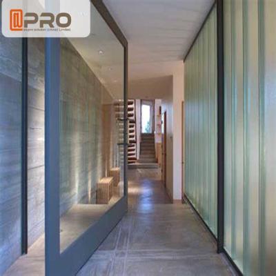 China Commercial Aluminum Glass Single Pivot Door Black Color Powder Coated pivot Glass door Glass pivot door pivot glass door for sale