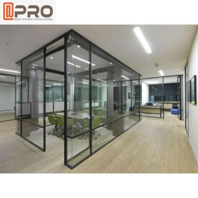 China Modern Aluminum Glass Frame fixed Wall Cool Office Partitions for sale