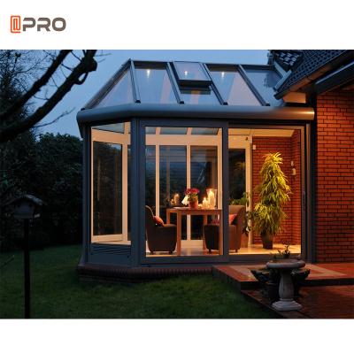 China Outdoor Garden Glass Florida Room Aluminium Tempered Glass Four Season Room for sale