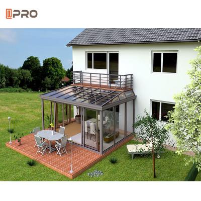 China Indoor Growing Aluminum Frame Glass Prefab 4 Season Room Exterior Building for sale