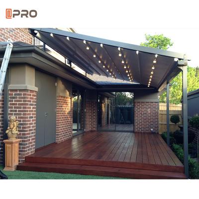 China Sun Shade Patio Aluminum Pergola Ceiling Bracket Retractable Awning for sale