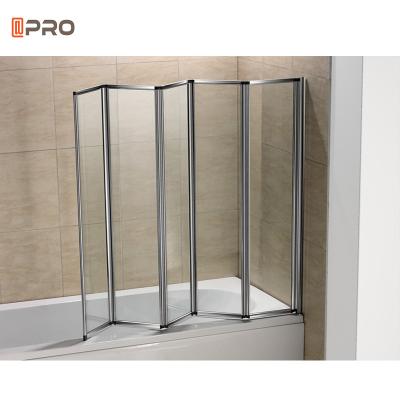 China Soundproofing Temper Aluminum Walk In Bi Fold Bathroom Door Fog Sliding Glass for sale