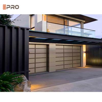 China Overhead Aluminum Garage Door Heavy Duty Double Car Steel Sectional Single Skin Flexible Door for sale