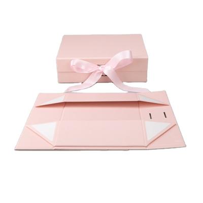 China Recyclable Custom Logo Premium Luxury Pink Cardboard Paper Gift Wig Hair Extension Magnetic Packaging Box for sale