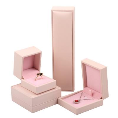 China Wholesale Custom Necklace Recyclable Ring Box Jewelry Packaging Box Logo Earring Bracelet Leather Jewelry Box Luxury for sale