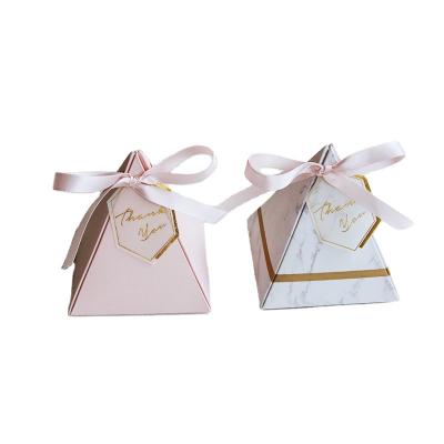 China Recyclable Luxury Pyramid Favors Gifts Boxes Chocolate /sugar Candy Box Box Customized Wedding On Sale for sale