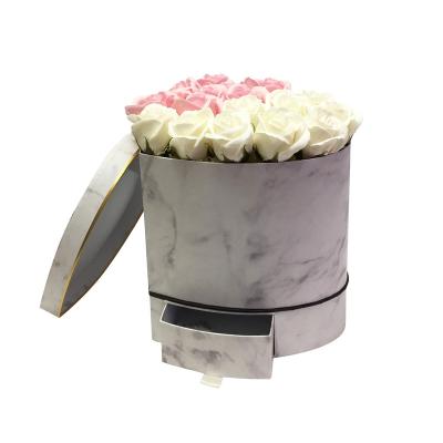 China Recyclable high quality marble paper boxes, heart shape flower box for sale