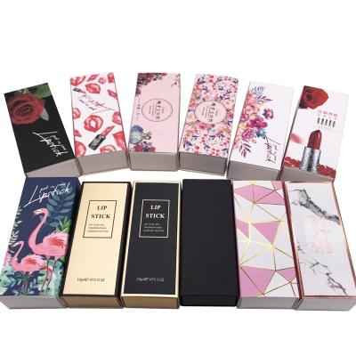 China Recyclable Full Colors Custom Design Eco Friendly Cosmetic Lip Gloss Lipstick Paper Packaging Box for sale