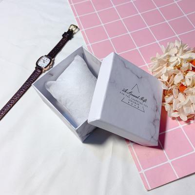 China OEM Customized Recyclable Logo Paper Cardboard Packaging 2 Piece White Gift Box Luxury Custom Watch Box for sale