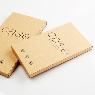 China Recyclable Custom Printed Kraft Paper Drawer Sliding Box For Cell Phone Case Packaging for sale