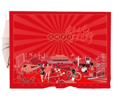 China Financial Institutions Red Future Notebook Business Gift Set of 4 Set A for sale