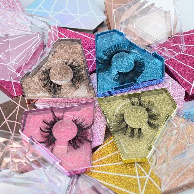 China Custom Q 13-18mmA cruelty mink 3d eyelashes private label lashes box pink glitter free eyelash packaging for sale