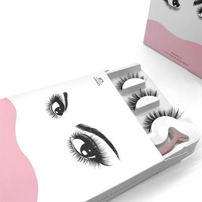 China Queena Private Label Packaging Faux Mink 3d-5d Natural False Eyelashes 1 Pairs Eyelashes for sale