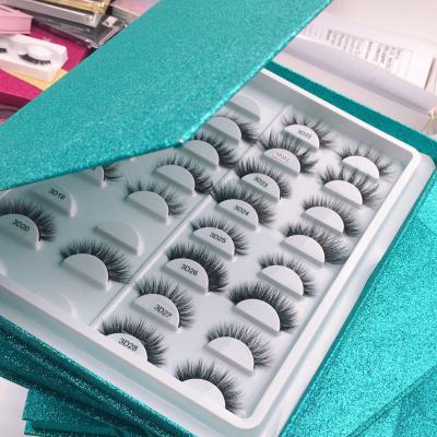 China Good Quality Eyelashes 25mm 2021natural mink lashes fluffy eyelashes with box 25mm custom real 3D mink eyelashes for sale