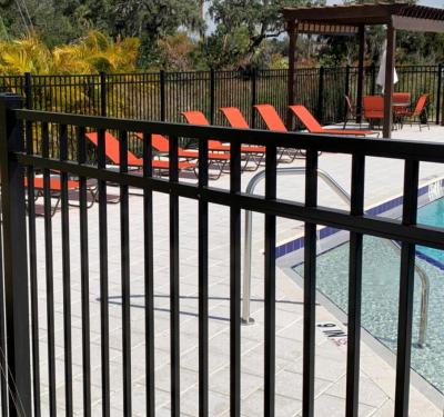 China Custom Black Metal Fence Panels Garden Aluminum Outdoor Fence Easily Assembled Metal Panels for sale