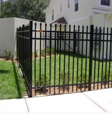 China Easily Assembled Powder Coated Black Welded Aluminum Barrier Panel And Gates Residential Aluminum Security Iron Fence for sale