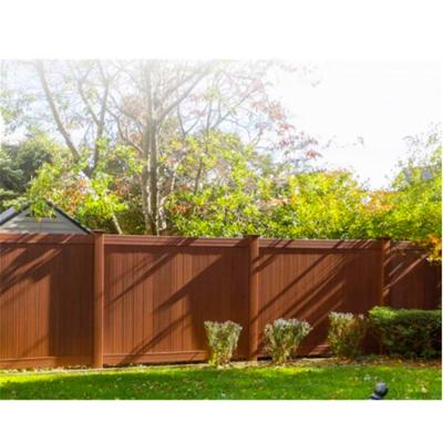 China Easily Assembled UV Resistant Outdoor Aluminum Wood Garden Post Wpc Plastic Composite Fence Panel for sale