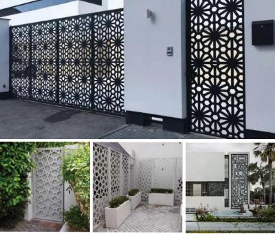 China Easily Assembled Custom Garden White Aluminum Laser Cut Outdoor Metal Fence Balcony Privacy Fencing for sale