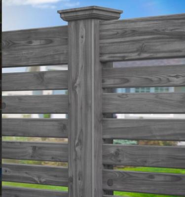 China Easily Assembled Custom Design Composite Fence Wpc Wood Plastic Panel Garden Fence for sale