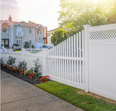 China Custom Hardware Wpc Pvc Garden Gates White Aluminum Fence Easily Assembled Panels Parts for sale