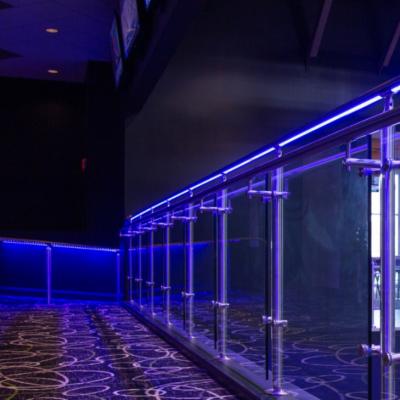 China Modern Customized Design Digital Lead Glass Aluminum Balustrade With Led Light for sale