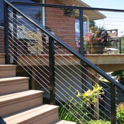 China Excellent Quality Modern Deck Post System Aluminum Cable Railing for sale