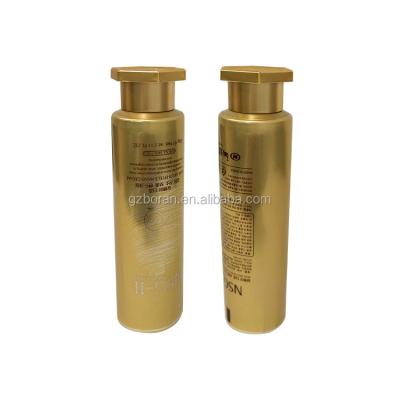 China Cosmetics ABL Aluminum Plastic Tube For Body Lotion Tubes Cleansing Cream Cream Tube Packaging With Plating Gold Hexagonal Cap for sale