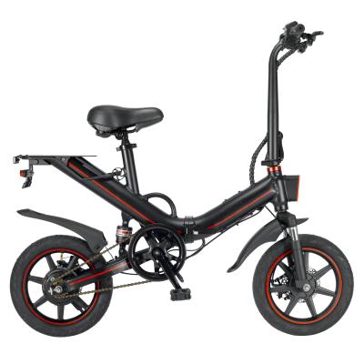 China Dorpshipping ABS+PC+Al alloy V5 14 inch electric bike 500w 48v can city electric bike foldable ebike top range 50km for adult for sale